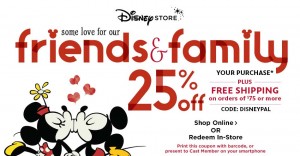 Disney Store Friends Family Sale