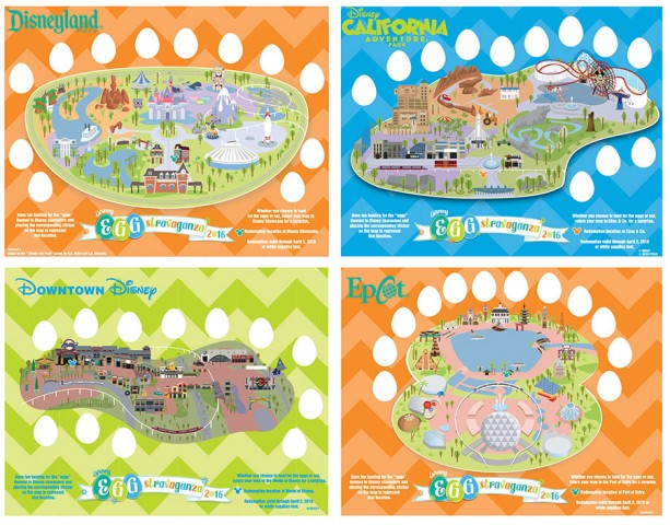 Egg-Stravaganza Disney Parks Maps