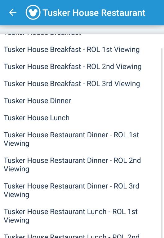 rivers of light dining package