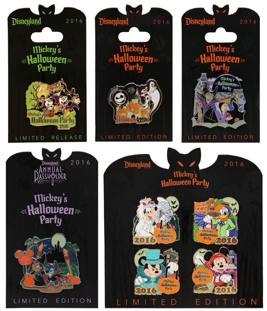 disneyland halloween pins 2016